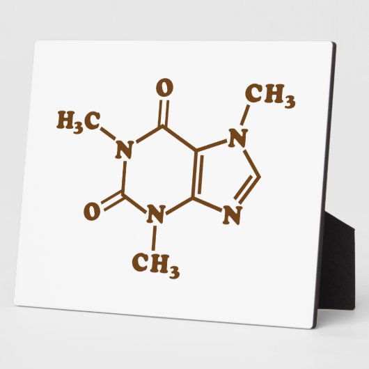 Caffeine Coffee Molecular Chemical Formule Fotoplaat (Zijkant)
