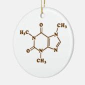Caffeine Coffee Molecular Chemical Formule Keramisch Ornament (Links)