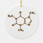 Caffeine Coffee Molecular Chemical Formule Keramisch Ornament (Achterkant)