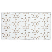 Caffeine Coffee Molecular Chemical Formule Kussensloop (Voorkant-Links)