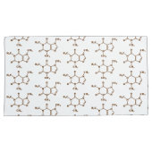 Caffeine Coffee Molecular Chemical Formule Kussensloop (Voorkant-Rechts)