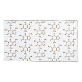 Caffeine Coffee Molecular Chemical Formule Kussensloop (Achterkant-Links)