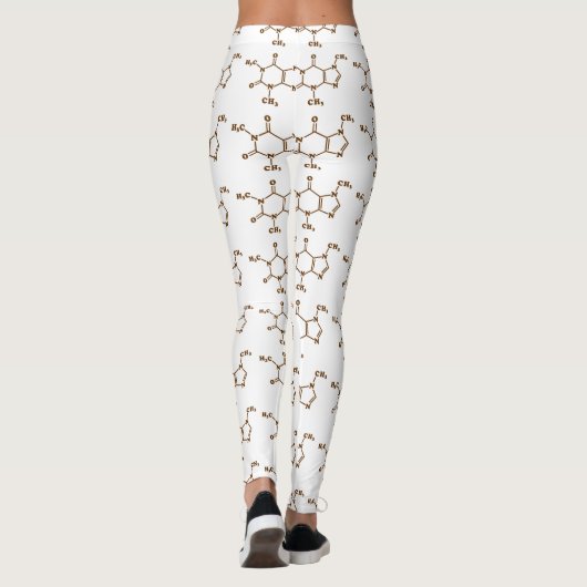 Caffeine Coffee Molecular Chemical Formule Leggings (Achterkant)