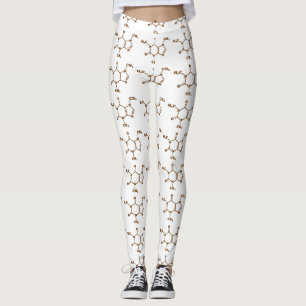 Caffeine Coffee Molecular Chemical Formule Leggings