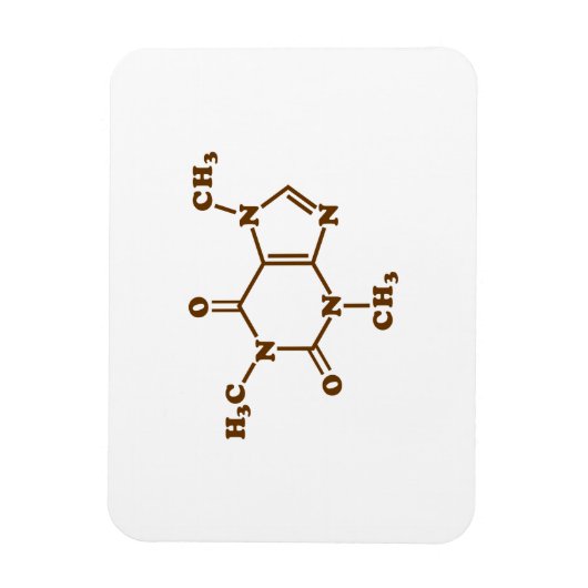 Caffeine Coffee Molecular Chemical Formule Magneet (Verticaal)