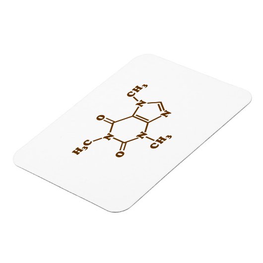 Caffeine Coffee Molecular Chemical Formule Magneet (Linkerzijde)