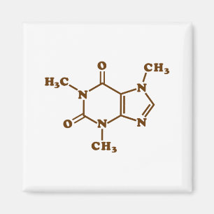 Caffeine Coffee Molecular Chemical Formule Magneet