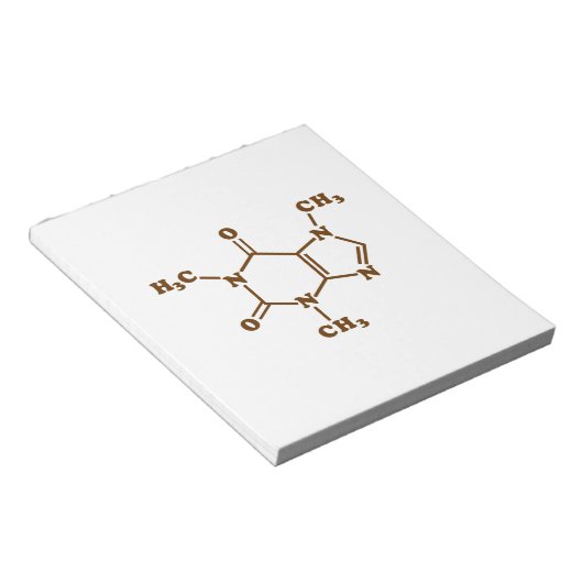 Caffeine Coffee Molecular Chemical Formule Notitieblok (Schuin)