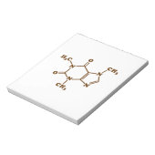 Caffeine Coffee Molecular Chemical Formule Notitieblok (Linkerzijde)