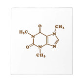 Caffeine Coffee Molecular Chemical Formule Notitieblok (Voorkant)