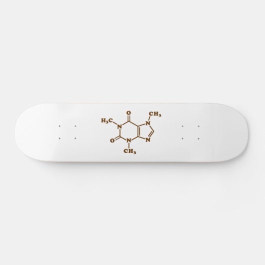 Caffeine Coffee Molecular Chemical Formule Persoonlijk Skateboard (Horizontaal)