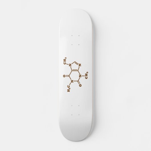 Caffeine Coffee Molecular Chemical Formule Persoonlijk Skateboard (Voorkant)