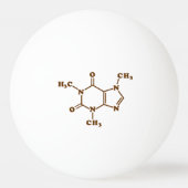 Caffeine Coffee Molecular Chemical Formule Pingpongbal (Achterkant)