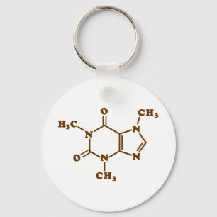 Caffeine Coffee Molecular Chemical Formule Sleutelhanger