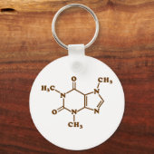 Caffeine Coffee Molecular Chemical Formule Sleutelhanger (Voorkant)