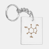 Caffeine Coffee Molecular Chemical Formule Sleutelhanger (Voorkant Links)
