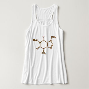Caffeine Coffee Molecular Chemical Formule Tanktop