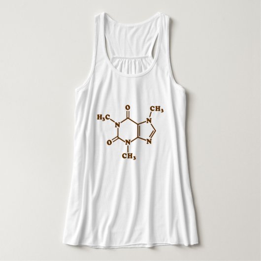 Caffeine Coffee Molecular Chemical Formule Tanktop (Design voorkant)