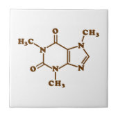 Caffeine Coffee Molecular Chemical Formule Tegeltje (Voorkant)
