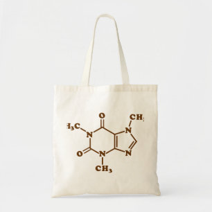 Caffeine Coffee Molecular Chemical Formule Tote Bag