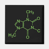 Caffeine Coffee Molecule Chemische Schema Magneet (Voorkant)