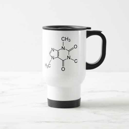 Caffeine Coffee Molecule Chemische Schema Reisbeker (Rechts)