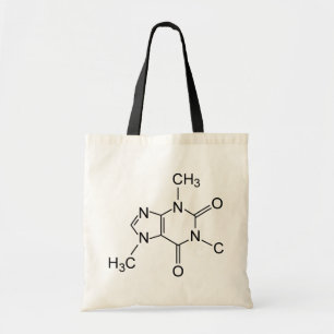Caffeine Coffee Molecule Chemische Schema Tote Bag