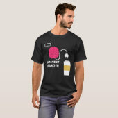 Caffeine Connect Charger Coffee Brain Empty Batter T-shirt (Voorkant volledig)