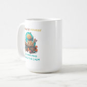 Caffeine & Coziness Golden Retriever Book Koffiemok (Voorkant links)