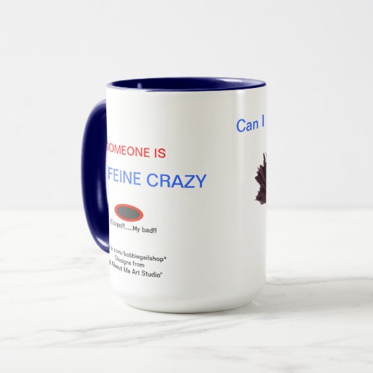 Caffeine Crazy Mok (Voorkant links)