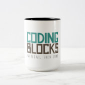 Caffeine, dan code tweekleurige koffiemok (Center)