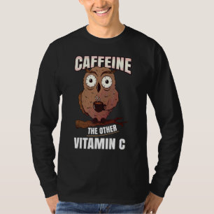 Caffeine de andere vitamine C Owl Coffee Drinker T-shirt