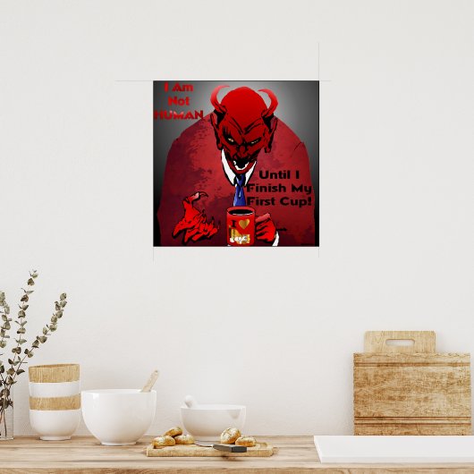 Caffeine Devil Poster (Keuken)