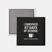 Caffeïne En Chaos Grappige Leraar Student 6-7 Meme Magneet (Voorkant / Achterkant)
