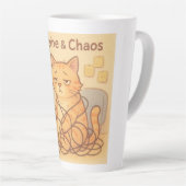 Caffeïne en Chaos koffiemok Latte Mok (Rechterhoek)