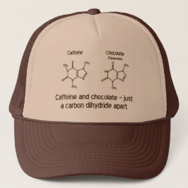 Caffeine en chocolade trucker pet