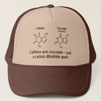 Caffeine en chocolade trucker pet