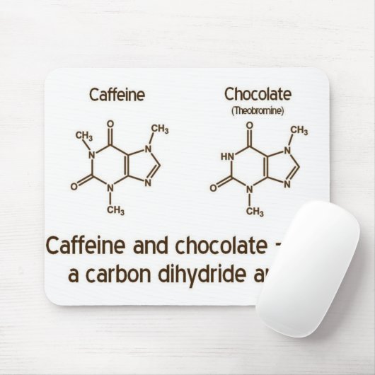 Caffeine en Chocolate Mousepad Muismat (Met muis)