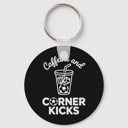 Caffeïne en hoekschoppen Teamspeler Coffee en S Sleutelhanger (Voorkant)