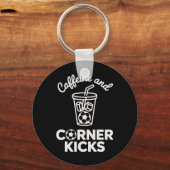 Caffeïne en hoekschoppen Teamspeler Coffee en S Sleutelhanger (Voorkant)
