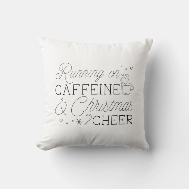 Caffeine en Kerstmis Kussen (Voorkant)