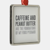 Caffeine en pindaknoter metalen ornament (Rechts)