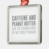 Caffeine en pindaknoter metalen ornament (Links)