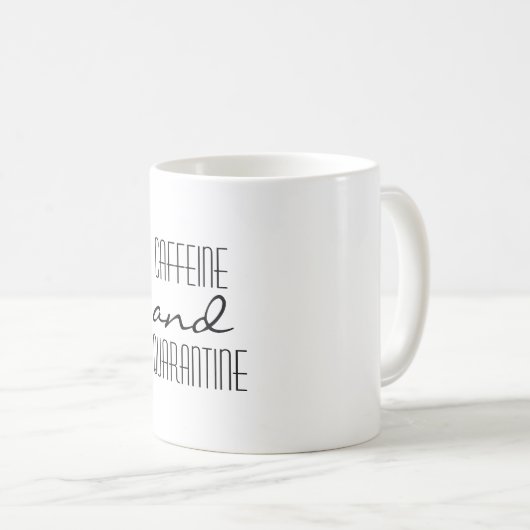 Caffeine en Quarantine Koffiemok (Voorkant rechts)