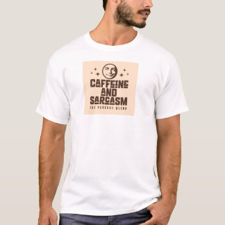 Caffeïne en Sarcasme T-shirt – Grappige koffiehumo