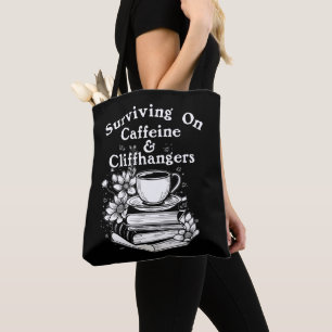 Caffeïne en spannende momenten tote bag