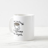 Caffeine en woede koffiemok (Voorkant links)