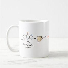 Caffeine Equation–Coffee Powers You Funny Science  Koffiemok