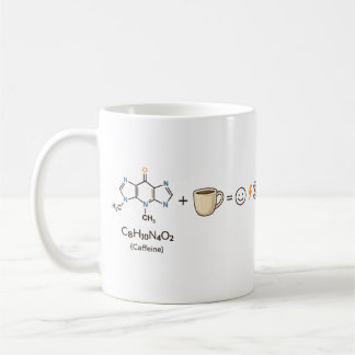 Caffeine Equation–Coffee Powers You Funny Science  Koffiemok
