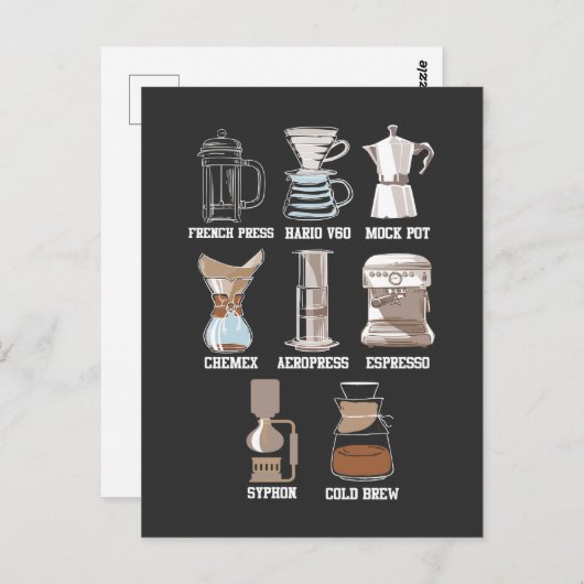 Caffeine Espresso Latte Briefkaart (Voorkant / Achterkant)